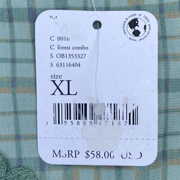 Free People Confidence Crop Camisole Green & Brown. Size XL. New with Tag (NWT) - Picture 10 of 14